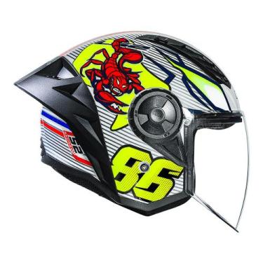 Imagem de Capacete Aberto LS2 Airflow II OF616 S Sting Branco Amarelo, Branco Am