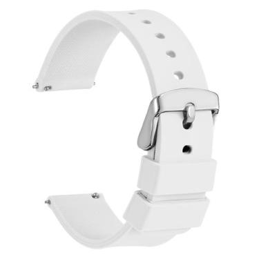 Imagem de Pulseira de relógio WOCCI Silicone 24 mm com fivela de aço inoxidável 