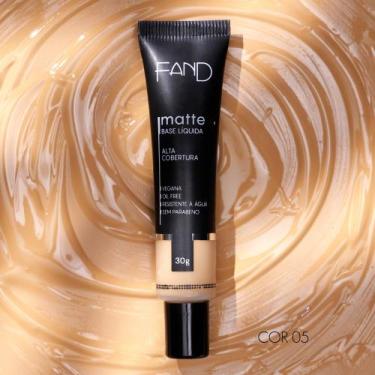 Imagem de Base Líquida Matte Fand 30g - Alta Cobertura Resistente À Água COR:COR