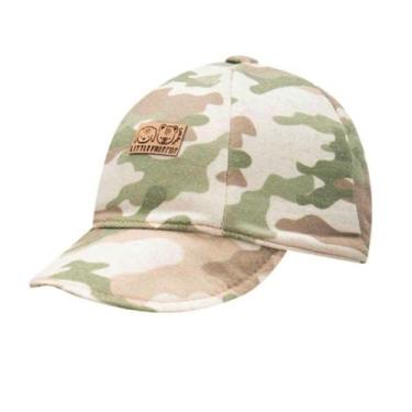Imagem de Boné Infantil Bebe Luc.Boo Little Friends Bege e Verde Militar - 67174