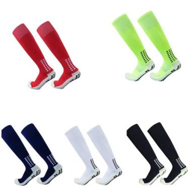 Imagem de Meia Meião Para Futebol Antiderrapante Cano Longo 5 Pares - Meia Espor