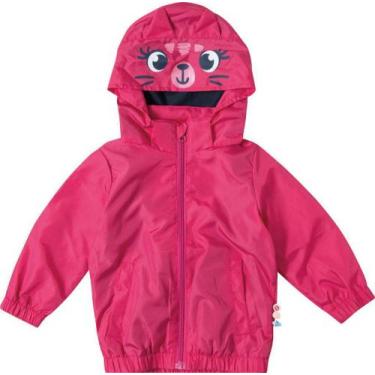 Imagem de Jaqueta Bebê Menina Gatinha Capuz Removível Rosa Malwee ZigZigZaa, 3