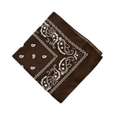 Imagem de Bandana Unissex Estampada Paisley Para Cabelo, Lenço Quadrado Esportiv