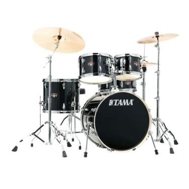 Imagem de Bateria Completa (5 tambores) Bumbo 20 (Preta HBK) Tama Imperialstar I