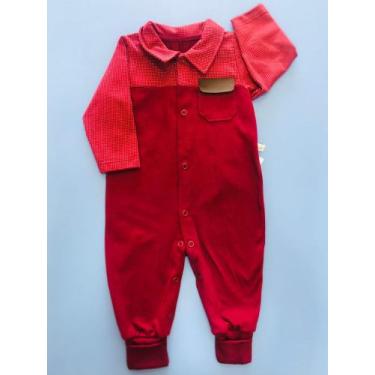 Imagem de Macacão masc tam m cor bordô - MYDOUU BABY