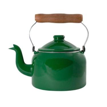 Imagem de Chaleira Tradicional Esmaltada Verde 1,8 L Ewel