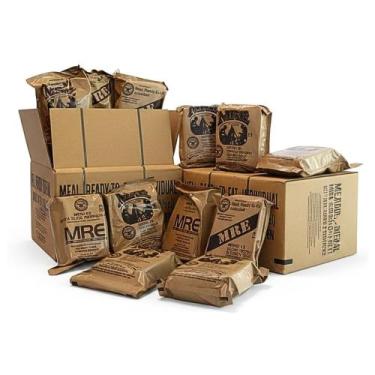 Imagem de Kit de Alimentos de Emergência MRE com 24 Refeições, Sucata Militar do