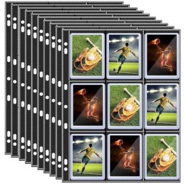 Imagem de Folhas para fichário TCGCARDIUM com 9 bolsos, pacote com 20, comporta 