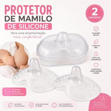 Imagem de Protetor de Mamilo Amamentação Com Estojo Pimpolho Enxoval - mundo dos