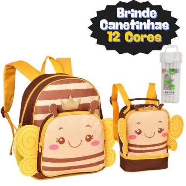 Imagem de Kit Mochila Creche e Lancheira Com Canetinhas - Seanite/Clio
