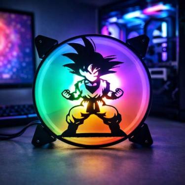 Imagem de Grade Para Fan 120mm Goku Capa Ventilador Pc Gamer Fan Rgb - Branco - 