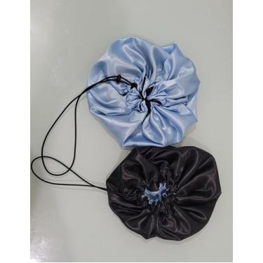 Imagem de Touca de Cetim Dupla Face Anti Frizz Regulável + Xuxinha Scrunchie Tam