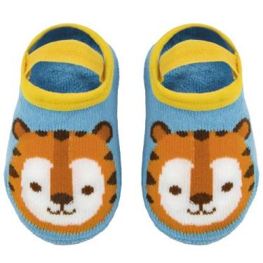 Imagem de Meia Sapatilha Antiderrapante Para Bebê Buba, 6-12m, Tigre