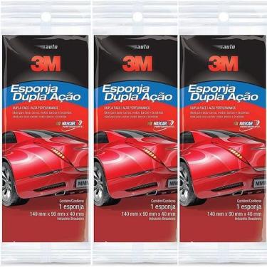 Imagem de Kit com 3 Esponja Dupla Ação ALTA Performance Automotiva 3M