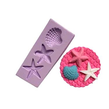Imagem de Confeitaria dos moldes, F781 MOLDE DE SILICONE FUNDO DO MAR CONFEITARIA ARTESANATO