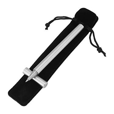 Imagem de HEEPDD Caneta esferográfica, 0,5 mm, feita à mão em aço inoxidável, caneta esferográfica luxuosa, executiva, para escritório, negócios, escrita,