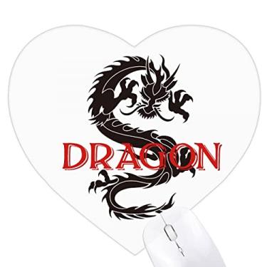 Imagem de Mouse pad Animal Myth Dragon East West Heart Tapete de borracha para escritório