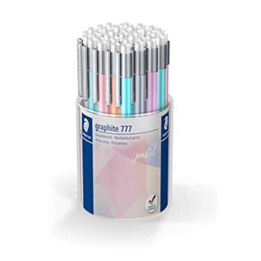 Imagem de Staedtler, Lapiseira 777 KP36PA grafite 777 em cores pastéis suaves com barril emborrachado e chumbo resistenta à quebra, 36 peças(6 cores pastel) em copo de plástico, 777 KP36PAST