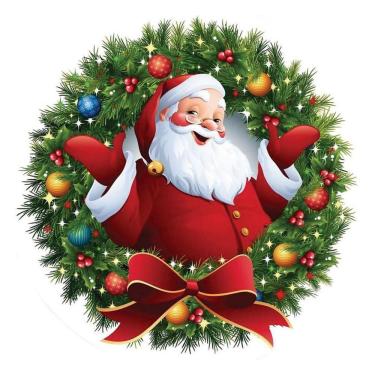 Imagem de Painel Redondo 3D Sublimado Natal Frd-5058