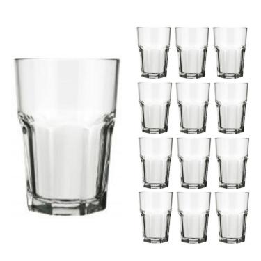 Imagem de Jogo 12 Copo 200ml Vidro Bristol Suco Drinks Transparente