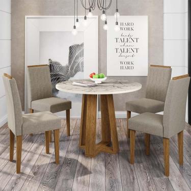 Imagem de Mesa de Jantar Isabela 1,00m Com 4 Cadeiras Ana Ypê/Offwhite/Tl13 - Banana Bit