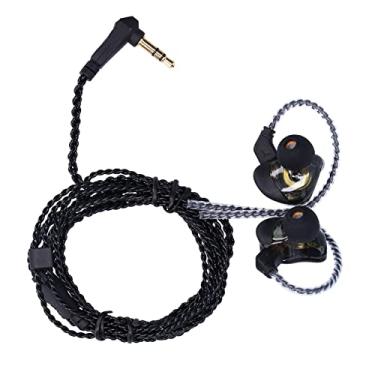 Imagem de Fones de ouvido com fio, fones de ouvido com baixo estéreo, redução de ruído, fone de ouvido intra-auriculares para todos os smartphones, tablets, MP3 Player com interface de 3,5 mm (preto)