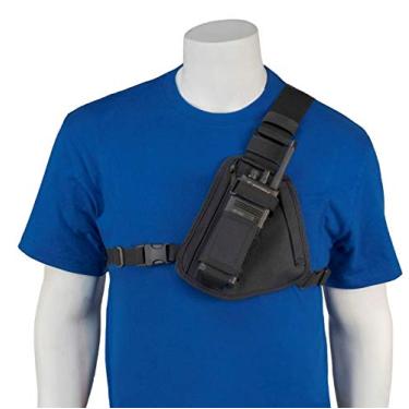 Imagem de HOLSTERGUY RCH-101B – Arnês para rádio no peito, bolsa de ombro com uma bolsa de rádio única ajustável para rádios bidirecionais e walkie talkies Motorola RCH-101B Feito nos EUA