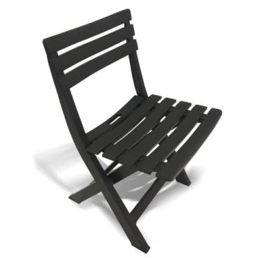 Imagem de Cadeira de Plástico Dobrável Lanchonete Preta 110kg ARQPLAST