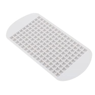 Imagem de Máquina de gelo de silicone, bandeja de cubos de gelo com grade 160, bandeja flexível de cubos quadrados, fácil de liberar para fazer cubos de gelo, pudim, bolos, bolos, mousses (branco)