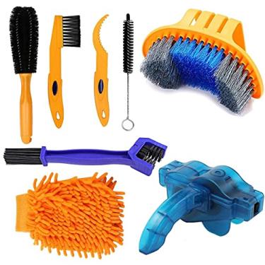 Imagem de Conjunto de ferramentas de limpeza de bicicleta, conjunto de ferramentas de limpeza de bicicleta, kit de escova de limpeza de bicicleta, adequado para montanhas, estrada, cidade, híbrido,