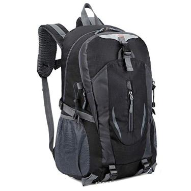 Imagem de Mochila de viagem, mochila de caminhada de tecido resistente à água de 40 l, mochila grossa e forte para laptop para acampamento ao ar livre trekking turista homens e mulheres, pequena surpresa preta