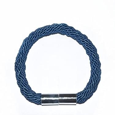 Imagem de Gravata magnética para cortina estilo simples prendedor de cordão trançado para trás prendedor de cortina decorativo para janelas, C, 1 peça