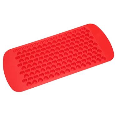 Imagem de Bandeja de cubo de gelo de silicone bandeja de cubo de gelo pequena em forma de coração máquina de gelo molde de geleia de chocolate adequado para cozinha café bar molde de cubo de gelo (cor: vermelho)