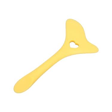 Imagem de Mascara Eyeliner Aid Tool Design Silicone multifuncional com aplicador de creme de batom Amarelo
