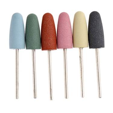 Imagem de Generic 6x broca de prego de 3/32" manicure polimento cabeça tambor de polimento broca de silicone - 08