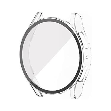 Imagem de Capa Case com Pelicula de Vidro 3D para Samsung Galaxy Watch 5 40mm Sm-R900 e Sm-R905 - Marca LTIMPORTS (Transparente)