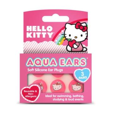 Imagem de Alargadores de orelha de silicone macio "Hello Kitty" Aqua Ears - 3 pares