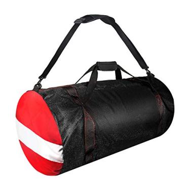 Imagem de Bolsa de equipamento de mergulho de malha de 76 cm – Bolsa esportiva durável para equipamentos de mergulho e snorkeling para nadadeiras, máscara, roupa de mergulho – Bolsa de mergulho grande de