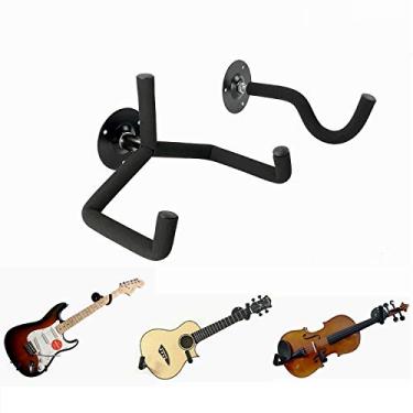 Imagem de Luckyaa Ukulele/Baixo/Violino Cabide de Parede Slatwall Suporte de Guitarra Elétrica Horizontal Suporte de Baixo Gancho de Rack