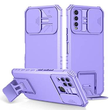 Imagem de Capa à prova de choque para Samsung A50 A70 A30S A21S A10 Push Pull Camera Suporte Capa de telefone para Galaxy A02S A03 Core, Roxo, Para Samsung A10S