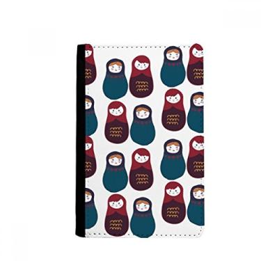 Imagem de Rússia Meninos Meninas Boneca Matryoshka Passaporte Notecase Burse Carteira Capa Cartão Bolsa, Multicolor