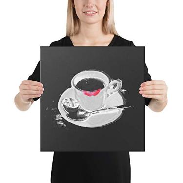 Imagem de Café e batom, bebedouro de café, presente sexy, lábios, beijo, lona