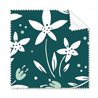 Imagem de Pano de limpeza verde branco flor planta pano de limpeza tela de telefone limpador de óculos 5 peças