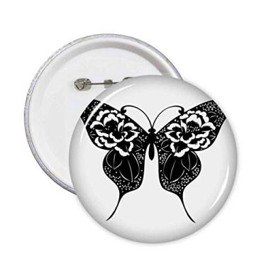 Imagem de Borboleta com asas de rosa, alfinetes, emblema, botão, decoração, acessório, 5 peças