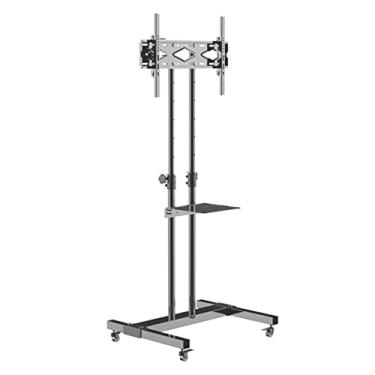Imagem de SUPORTE RACK P/TV 37 A 70 PEDESTAL RODINHAS BRASFORMA SBRR04 Cor:Preto