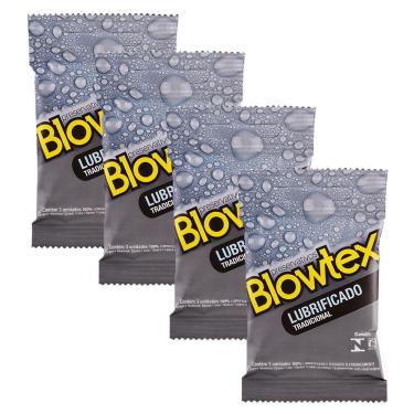 Imagem de Kit 4 Pacotes Preservativo Blowtex Lubrificado  C/ 3 Unidades Cada