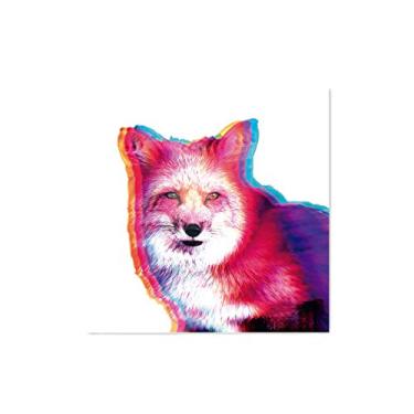 Imagem de Arte Maníacos Quadro Decorativo Raposa 3D - 50x50cm