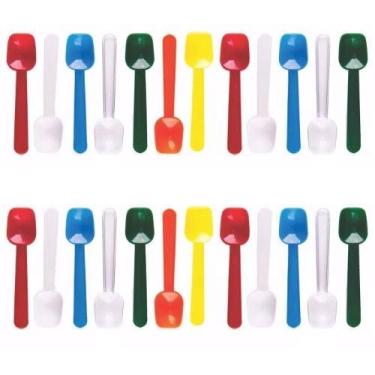 Imagem de 2.000 Pazinha Colher P/Sorvete Colorido 7,5cm Ultra (1cx)