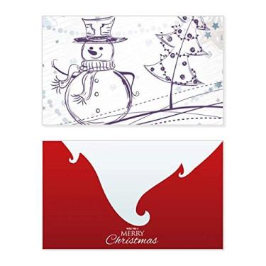 Imagem de Boneco de neve de Natal, desenho de árvore de floco de neve, feriado, feriado, cartão de felicitações, mensagem de Natal