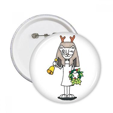 Imagem de Guirlanda de sino de chifres Bastet com pinos redondos para decoração de roupas, 5 peças, presente